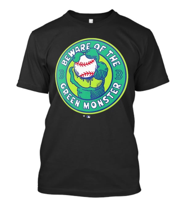 Boston Red Sox Beware Of The Green Monster Baseball Iconic Fenway Park Imagery T-Shirt