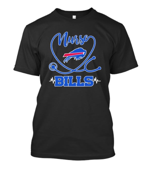 Nurse Buffalo Bills Stethoscope Heartbeat T-Shirt