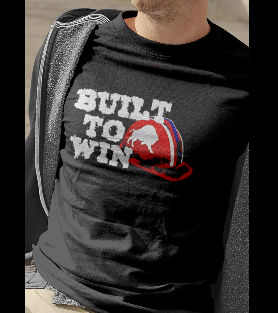 Built To Win Buffalo Bills Helmet Logo T-Shirt