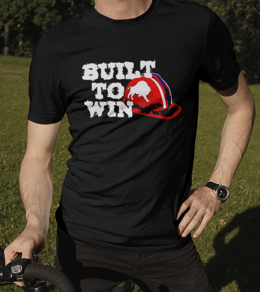 Built To Win Buffalo Bills Helmet Logo T-Shirt