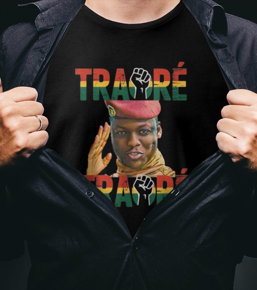 TRAORÉ Burkina Faso Patriotic Fist Symbol Ibrahim Traoré Influence T-Shirt