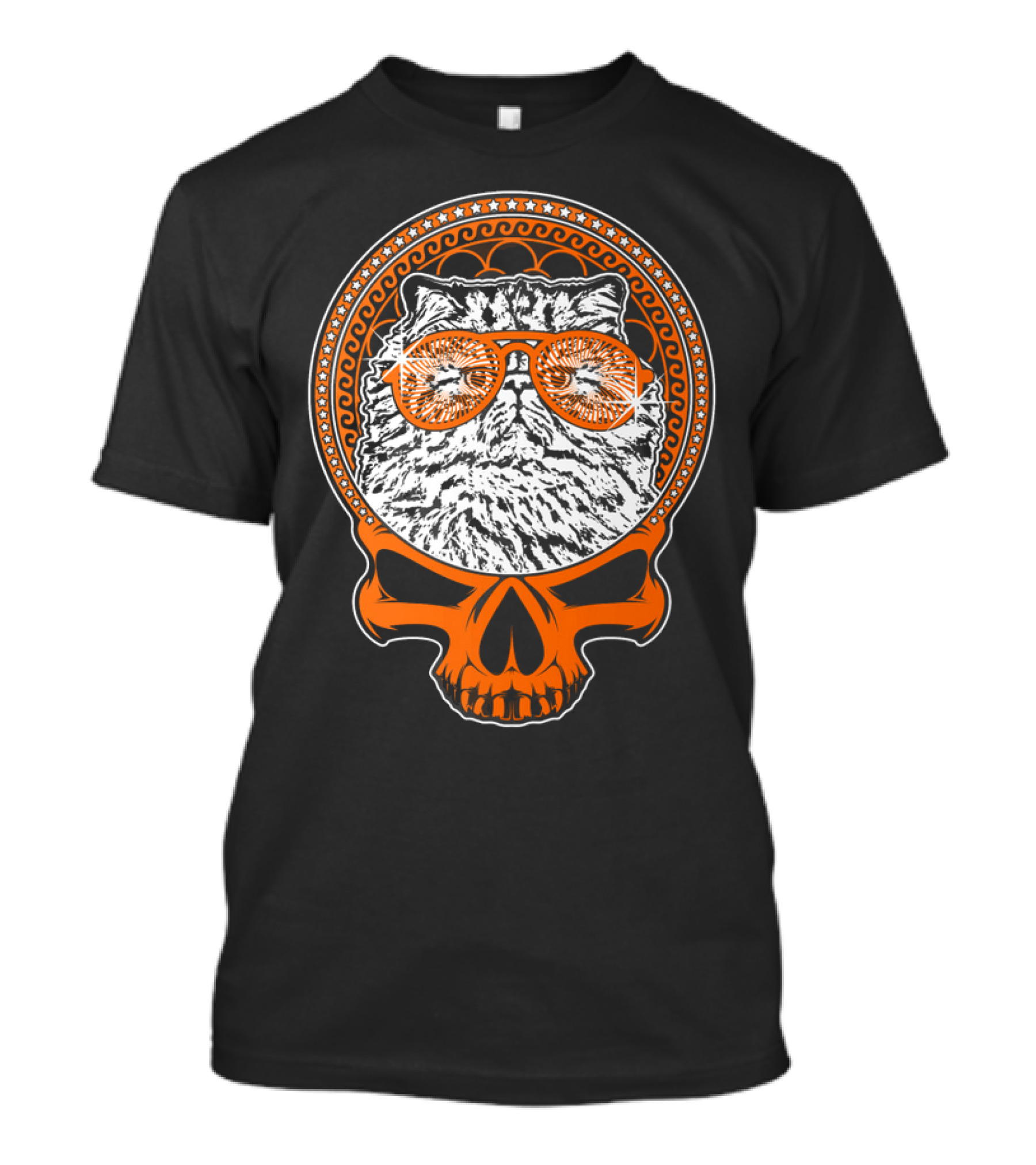 CATTY STYLE Skull Cat With Sunglasses T-Shirt
