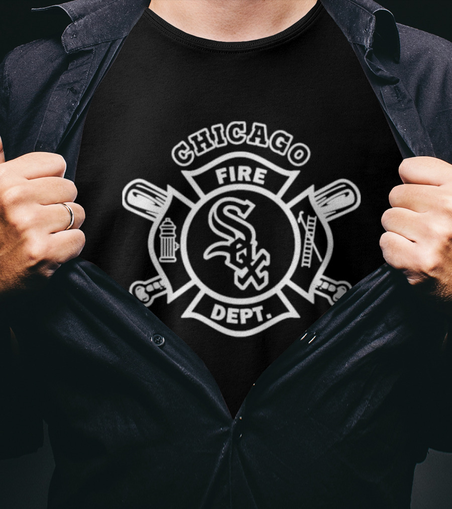 Chicago White Sox Fire Dept Firefighters Sox Baseball T-Shirt