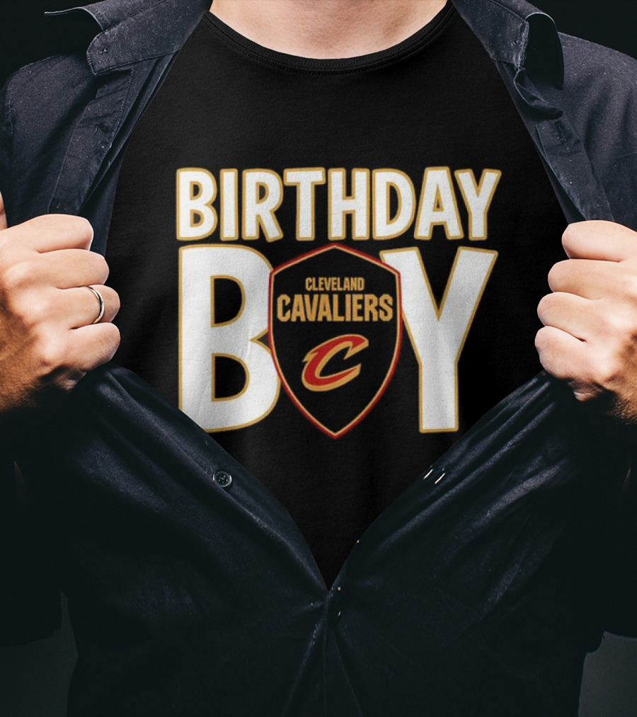 Cleveland Cavaliers NBA Birthday Boy Shield With C Logo T-Shirt