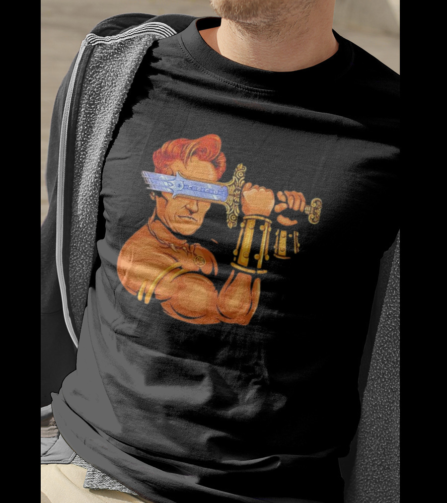 Conan O'Brien Barbarian Parody Sword T-Shirt