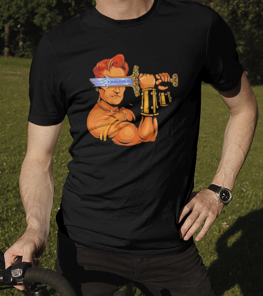 Conan O'Brien Barbarian Parody Sword T-Shirt