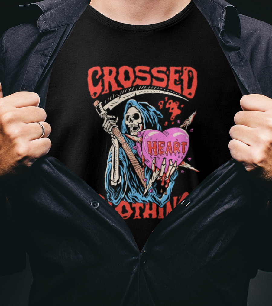 Crossed Heart Death Grim Reaper T-Shirt