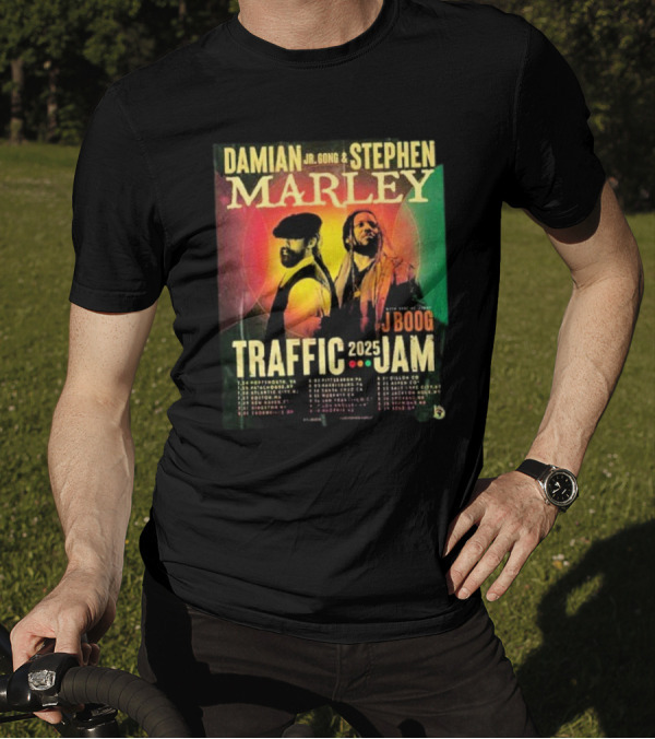 Damian Jr. Gong Marley Stephen Marley Traffic Jam 2025 J Boog Tour Dates T-Shirt