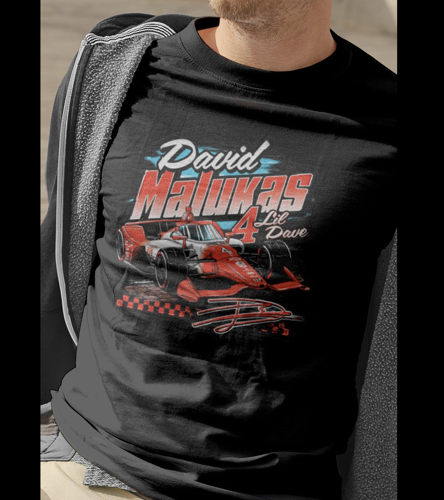 David Malukas Racecar 4 Lil Dave Racing Tribute Motorsports T-Shirt