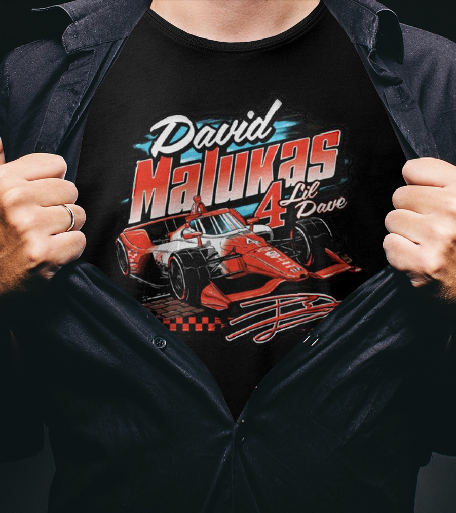 David Malukas Racecar 4 Lil Dave Racing Tribute Motorsports T-Shirt