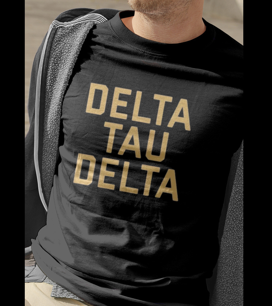 Delta Tau Delta Greek Letters Block Style T-Shirt