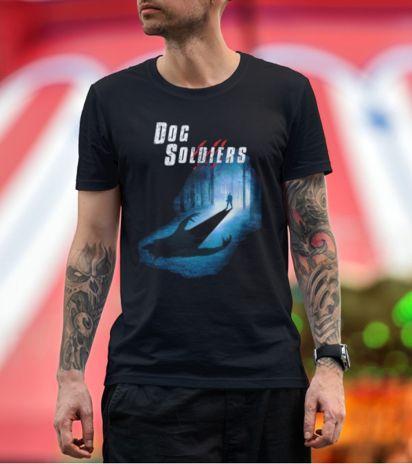 Premium T-Shirt: Dog Soldiers Werewolf Shadow in Forest Scene T-Shirt Dog Soldiers Werewolf Shadow in Forest Scene T-Shirt