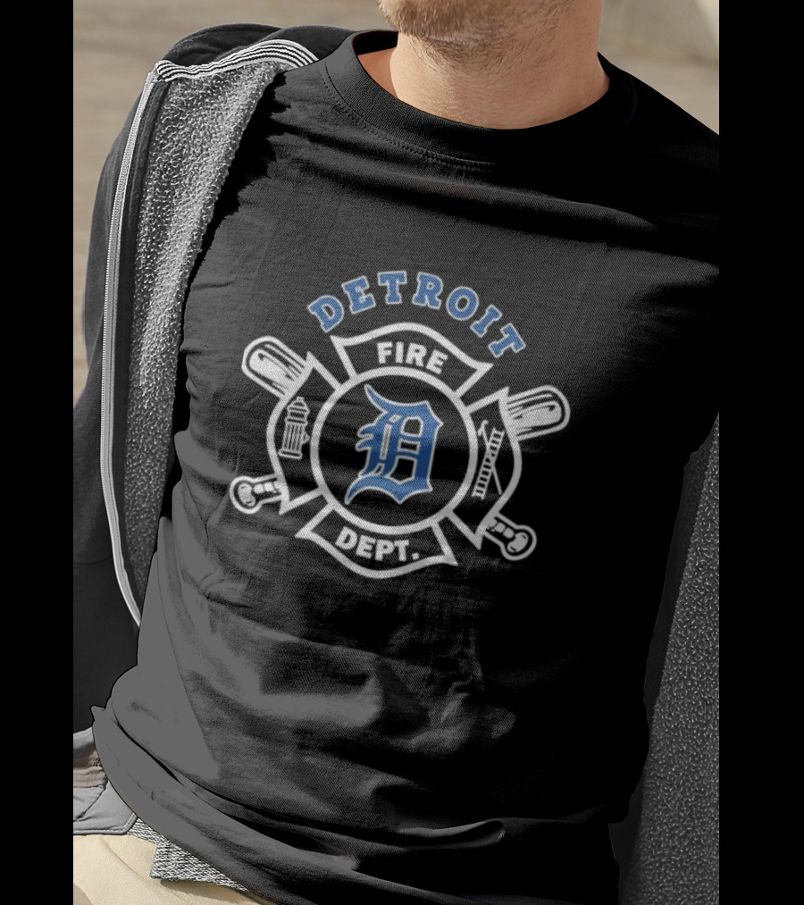 Detroit Fire Dept Firefighters Classic D Emblem T-Shirt