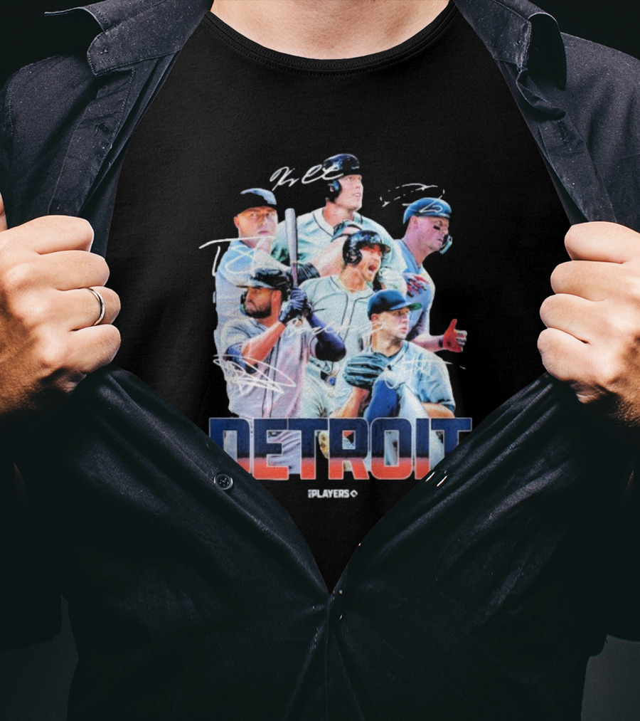 Detroit Tigers MLB Players Series Signatures 2025 Highlights T-Shirt