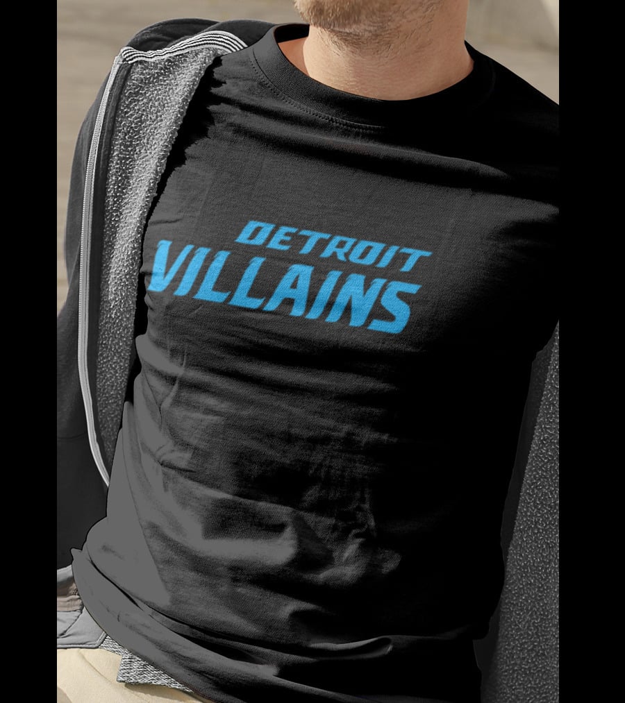 Detroit Villains Football Grit Sports Design T-Shirt