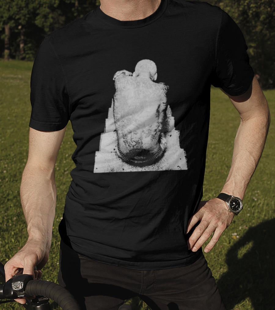 "Ekkstacy Tattooed Figure Sitting On Staircase Design" T-Shirt