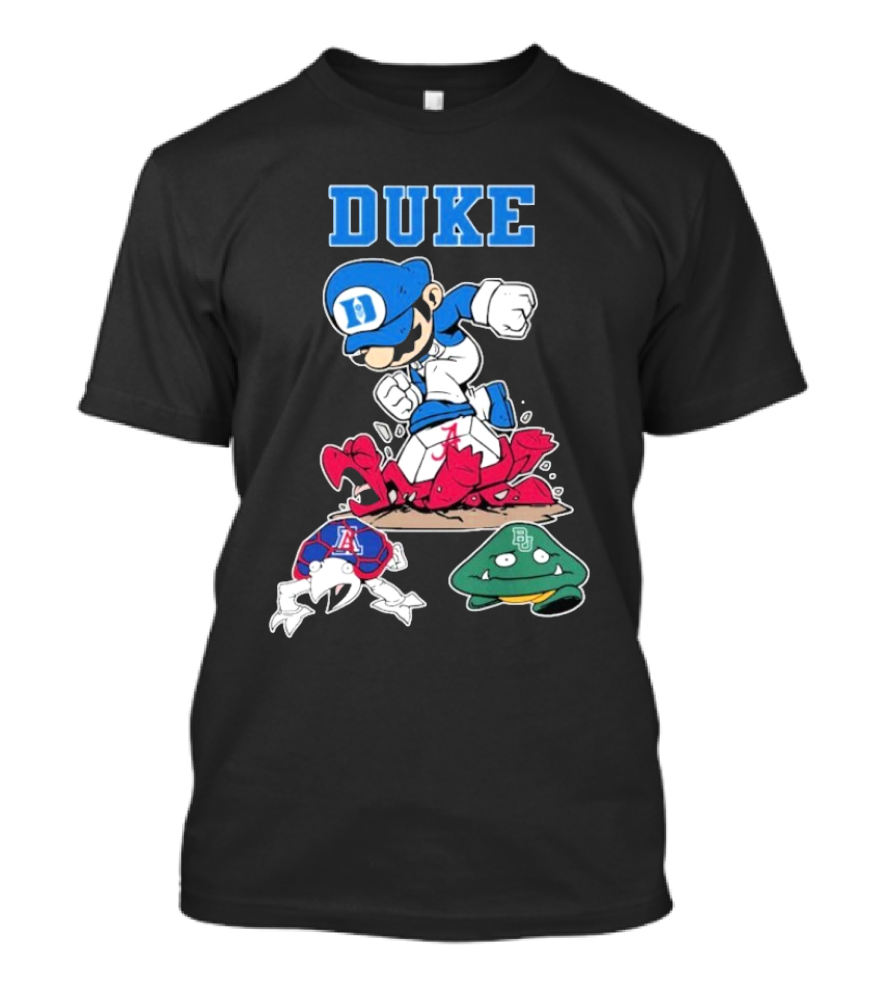 Duke Blue Devils Super Mario Crushing Arizona Wildcats Baylor T-Shirt