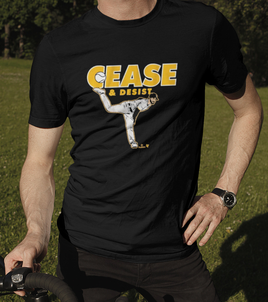Cease And Desist Baseball Player Pitching Action T-Shirt