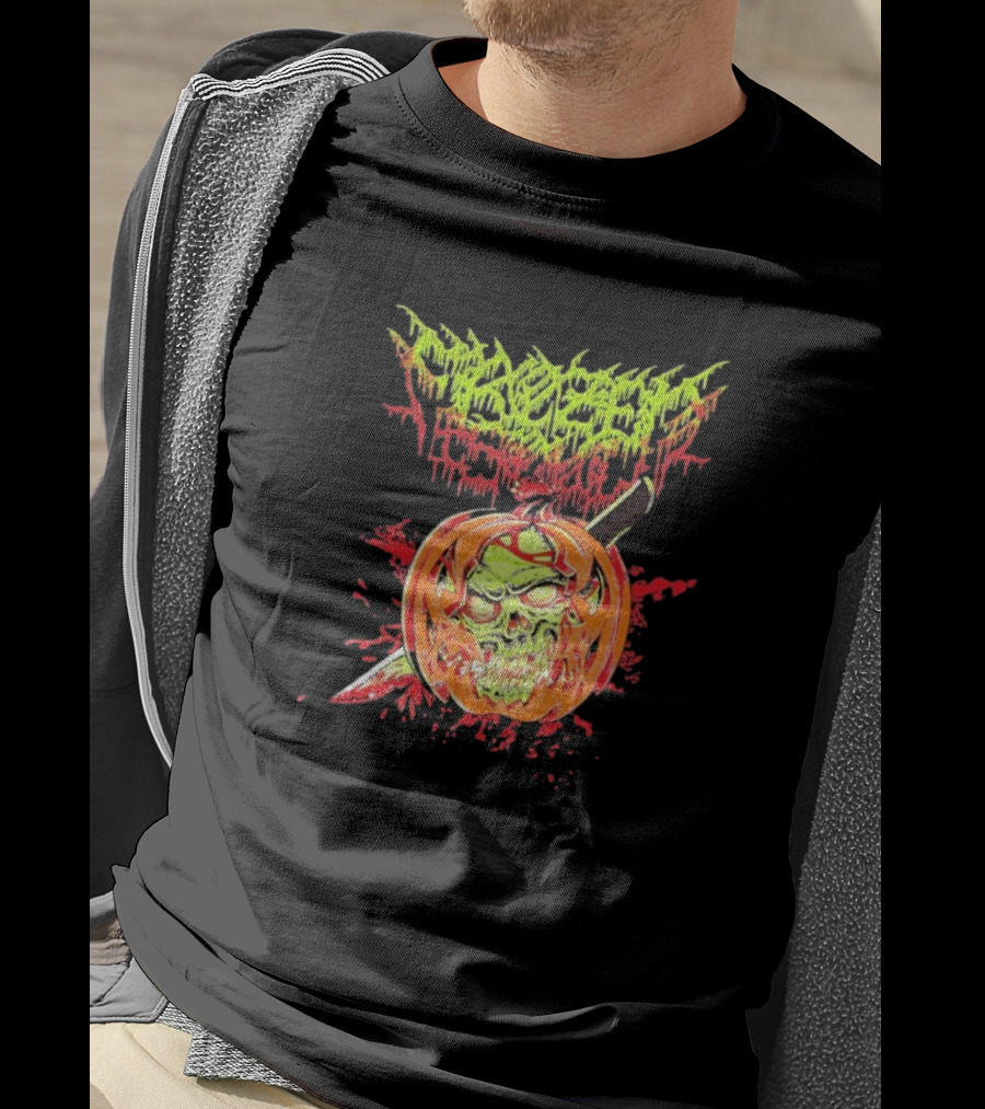 Frozen Soul Pumpkin Skull Knife Horror Graphic T-Shirt