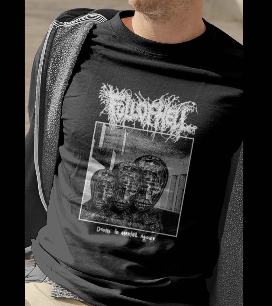 Full Of Hell Doors To Mental Agony Masked Faces Graphic T-Shirt