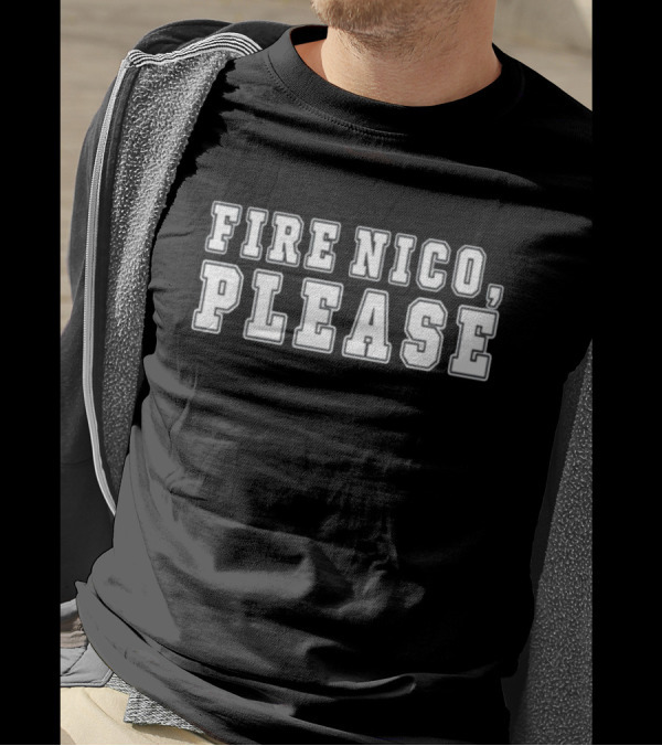 Fire Nico Please Large Block Text Statement T-Shirt