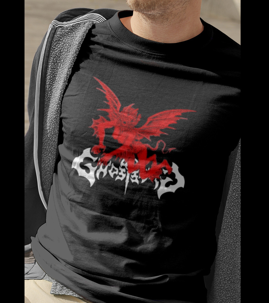 Ghost Supply Red Anarchy Angel Design USA T-Shirt