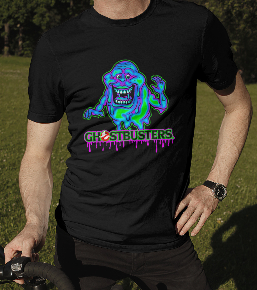 Ghostbusters Slimer Neon Little Spud Cartoon Ooze Glow T-Shirt
