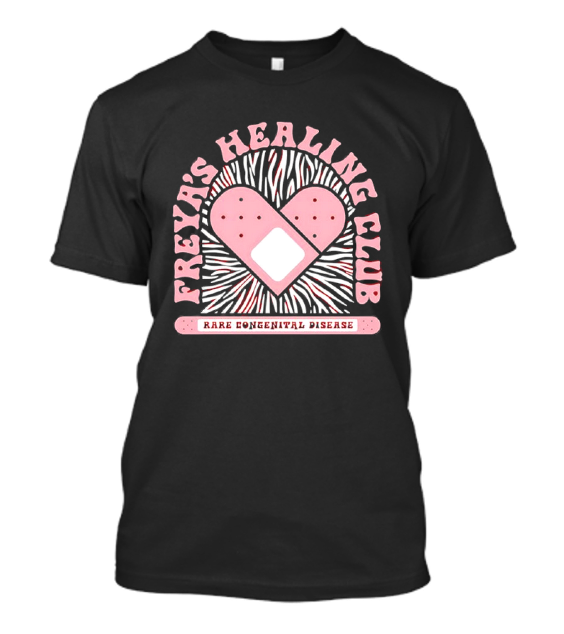 Freya's Healing Club Rare Congenital Disease Bandaid Heart T-Shirt