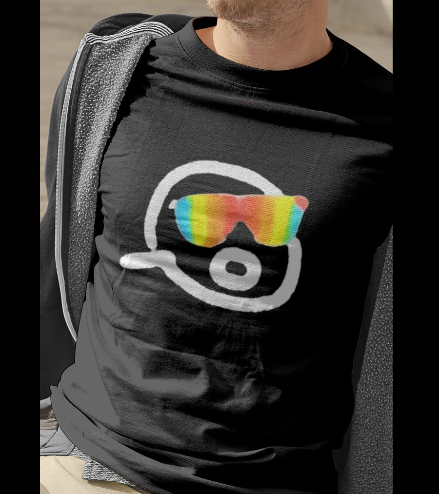 Gorklon Rainbow Sunglasses Sketch Retro Style T-Shirt