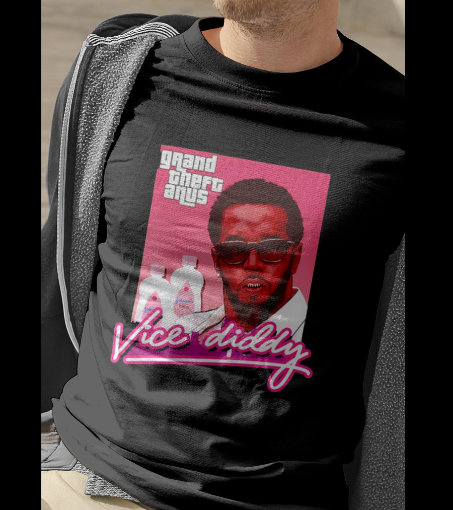 Grand Theft Anus Vice Diddy Johnson's Baby Oil Parody T-Shirt