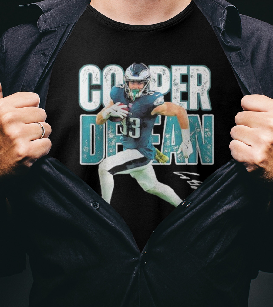 Cooper Dejean 33 Philadelphia Eagles Football Player T-Shirt