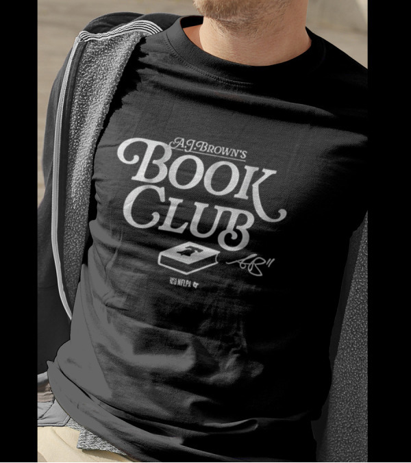 A.J. Brown’s Book Club Signature With Stylized Book And Number 11 T-Shirt