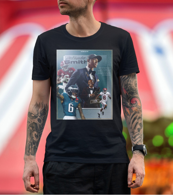 Premium T-Shirt: DeVonta Smith Alabama and Philadelphia Eagles Journey to Heisman CFP National Championship and Super Bowl Victory T-Shirt DeVonta Smith Alabama and Philadelphia Eagles Journey to Heisman CFP National Championship and Super Bowl Victory T-Shirt