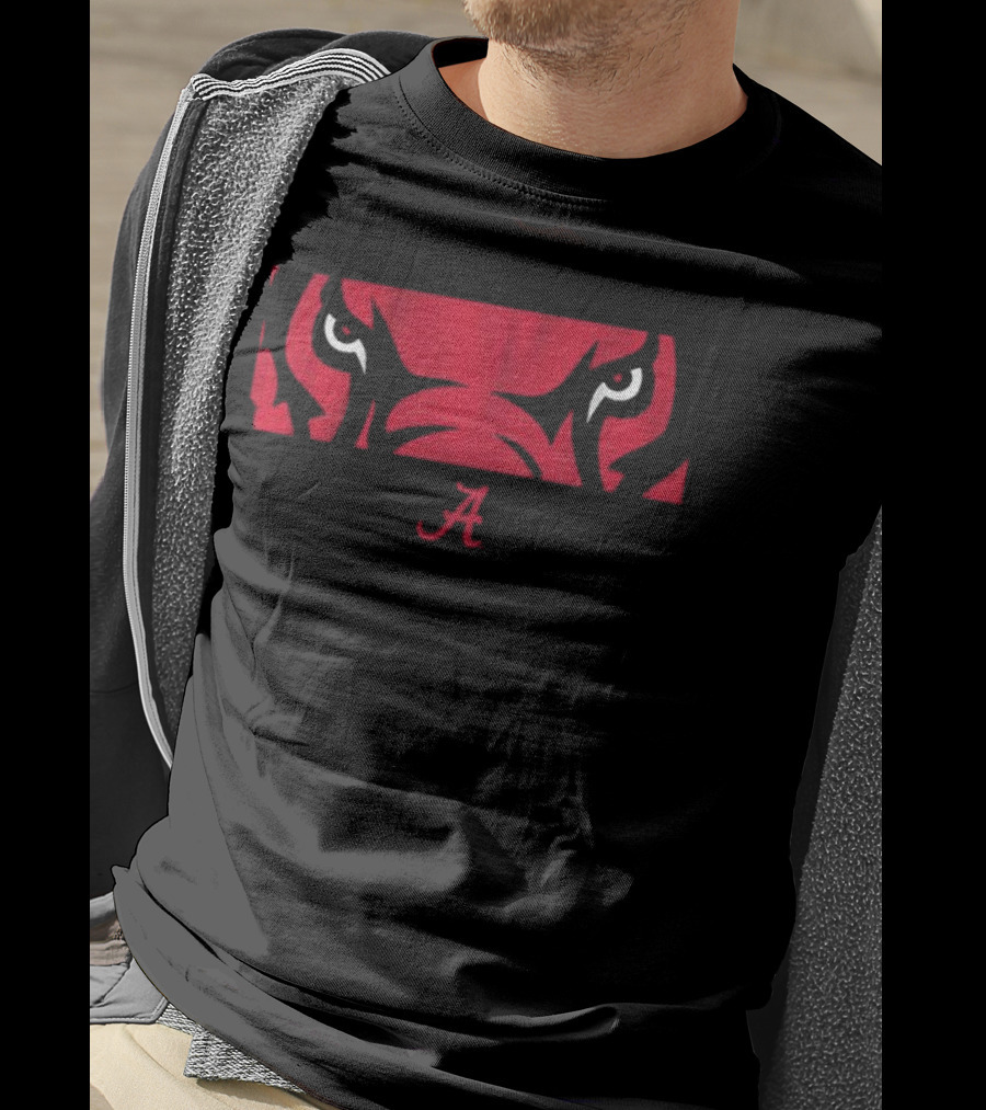 Alabama Crimson Tide Big Al Mascot Eyes With Iconic Red A T-Shirt