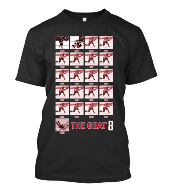 Alexander Ovechkin The Goat 8 Career Timeline 2005-2023 T-Shirt