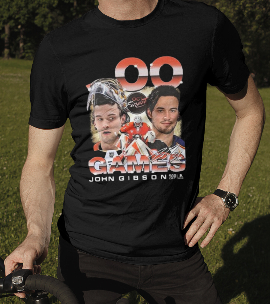 Anaheim Ducks John Gibson 500 Games Milestone Commemoration T-Shirt
