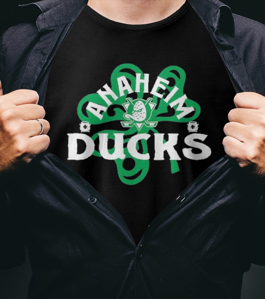 Anaheim Ducks St. Patrick’s Day Shamrock T-Shirt
