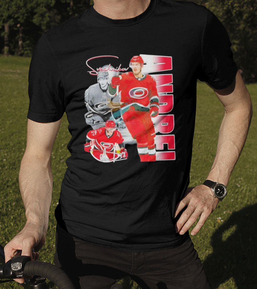 Andrei Svechnikov Carolina Hurricanes NHL Player 37 Signature T-Shirt
