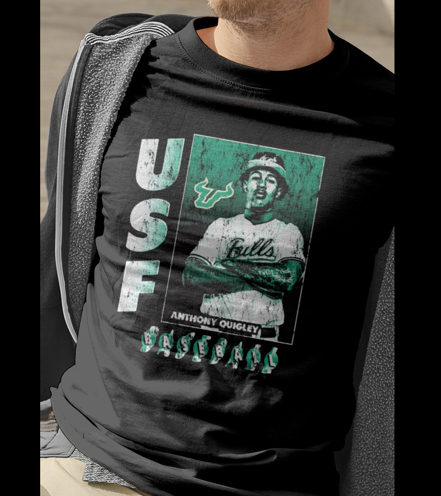 USF Bulls Anthony Quigley Baseball Vintage NCAA Division I T-Shirt