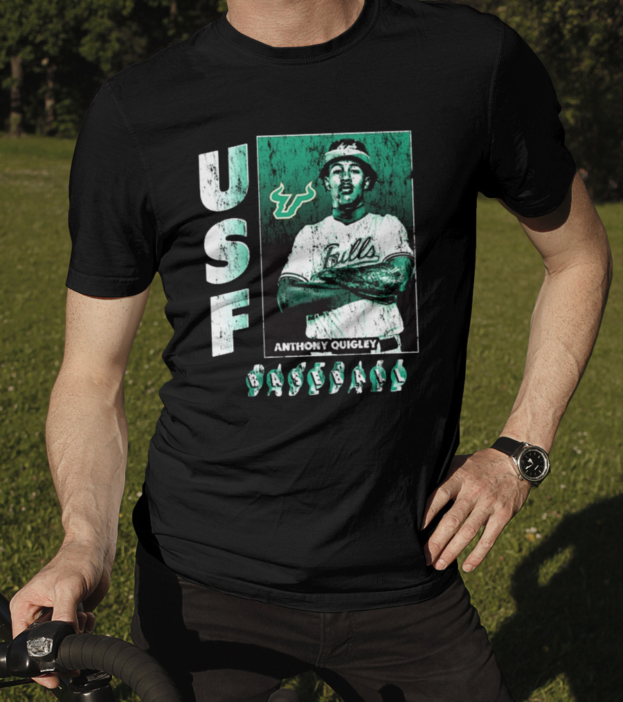 USF Bulls Anthony Quigley Baseball Vintage NCAA Division I T-Shirt