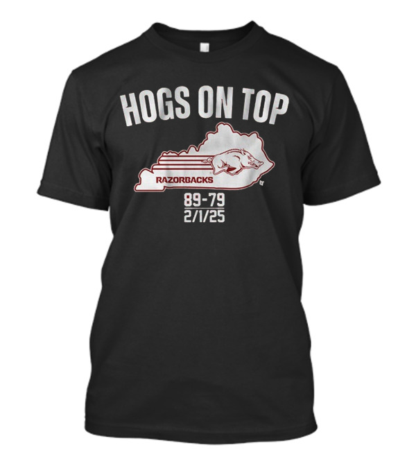 Hogs On Top Razorbacks 89-79 2/7/23 T-Shirt