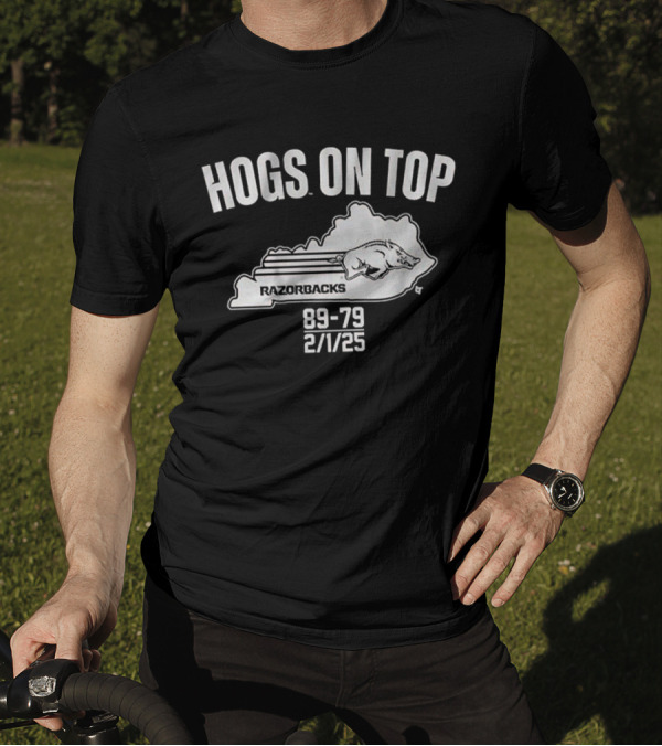 Hogs On Top Razorbacks 89-79 2/1/25 T-Shirt