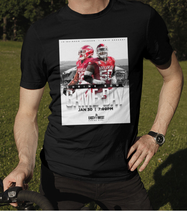 Arkansas Razorback Football Ja’quinden Jackson Eric Gregory East West Shrine Bowl Game Day Jan 30 7:00PM T-Shirt