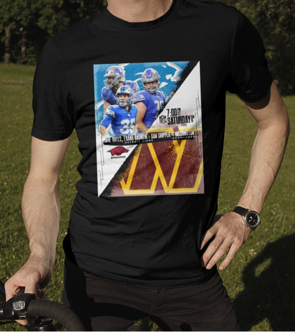 Jake Bates Frank Ragnow Dan Skipper Detroit Lions Vs Washington Commanders January 18 7:00 PM FOX Prohogs T-Shirt