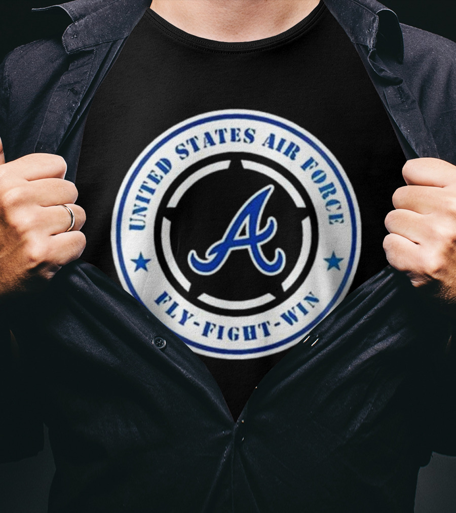 Atlanta Braves United States Air Force Fly Fight Win Military Appreciation Night 2025 T-Shirt