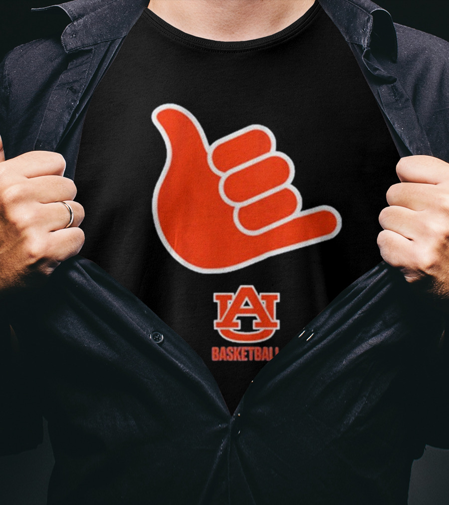 Auburn Basketball AU Shaka Hand Sign T-Shirt