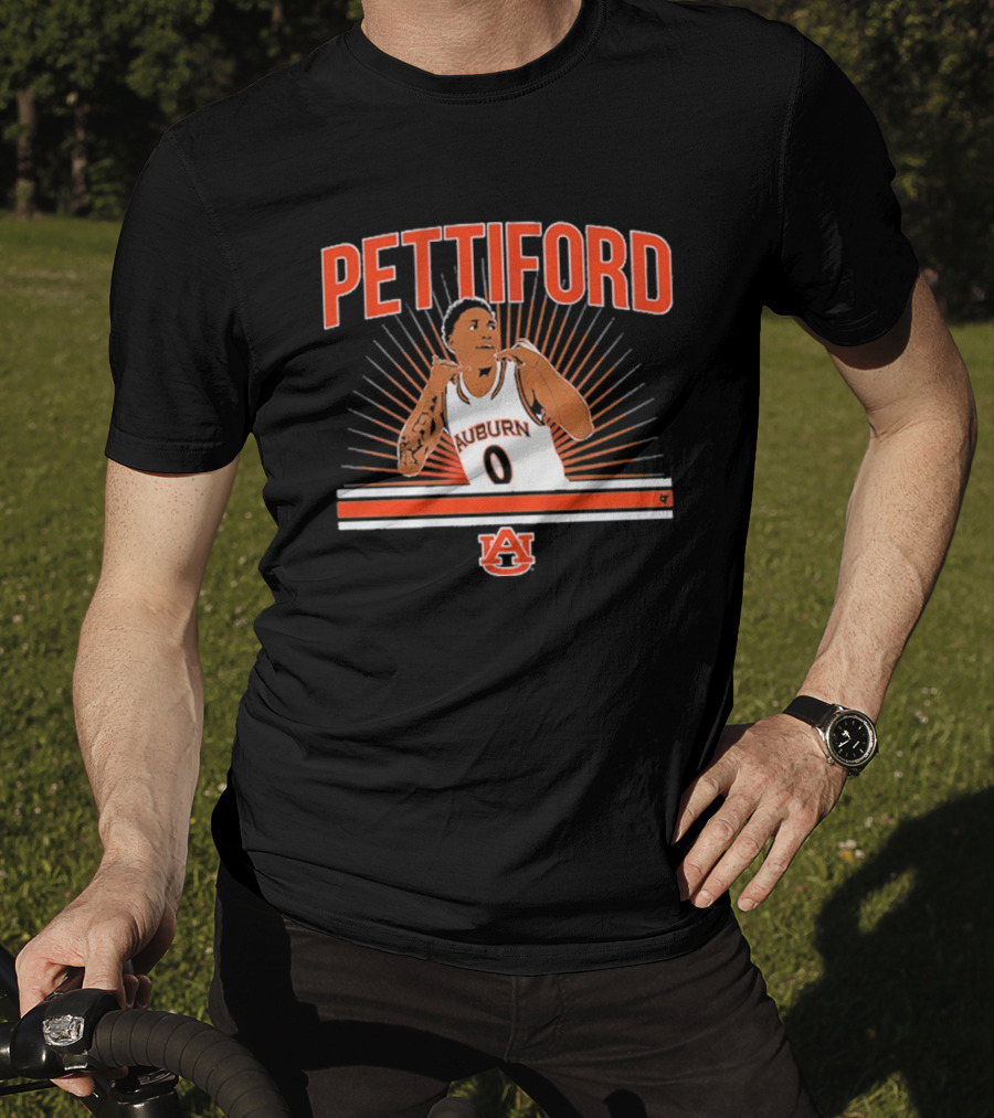 Auburn Basketball Pettiford 0 Auburn University Basketball Star T-Shirt