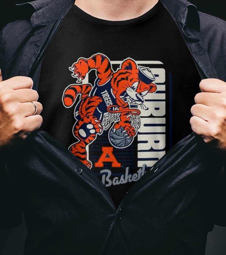 Auburn Tigers Basketball Mascot Dunk Tiger 2025 T-Shirt