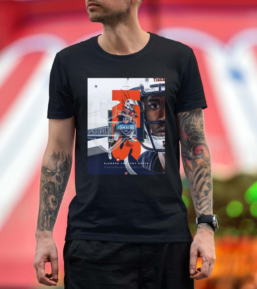 Auburn Tigers KeAndre Lambert-Smith NFL Scouting Combine 2025 T-Shirt
