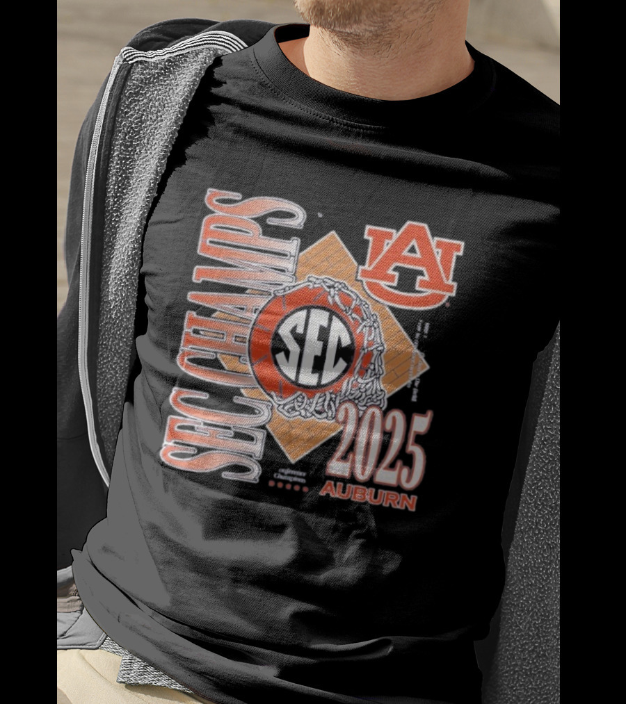 Auburn Tigers SEC Champs 2025 Basketball Victory T-Shirt